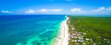 Tulum Beach Quintana Roo aerial view